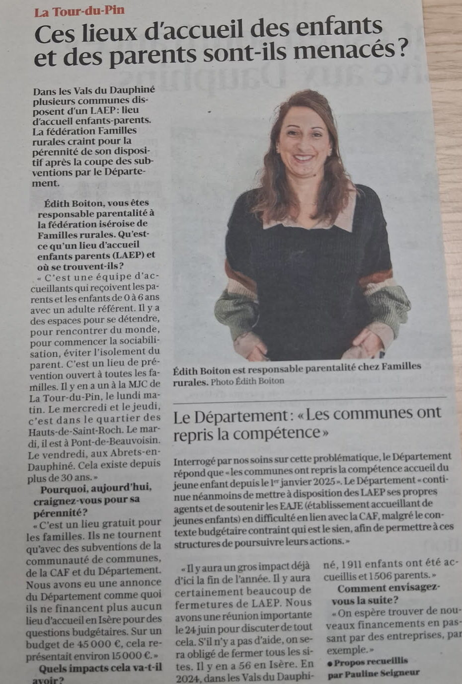 article dauph LA TOUR DU PIN